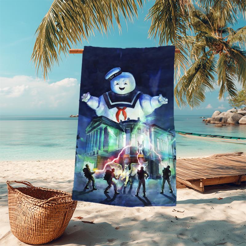 1Pc Ghostbusters Marshmallow Men Beach Towel Microfiber Beach Towel Thin Absorbent For Beach Swimming Yoga Bath Sports 0917147