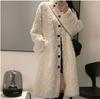 Lamb Wool White Cotton-Padded Coat Women'S Winter Year Thickened Medium And Long Wool Imitation Fur Coat