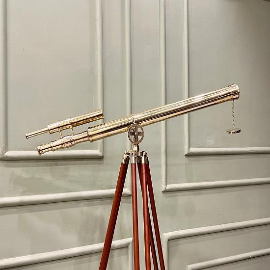 Brass Telescope for Distant Views, Long-standing Telescope, Nautical Home Decorating Maritime Telescope with Tripod Stand