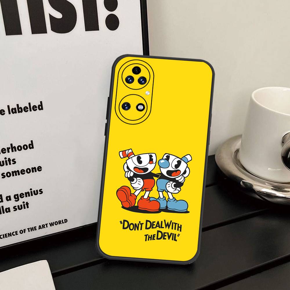 Cute Cuphead Phone Case For Huawei P 8 9 10 20 30 40 50 Pro Lite Psmart Honor 10 Lite 70 Mate 20lite