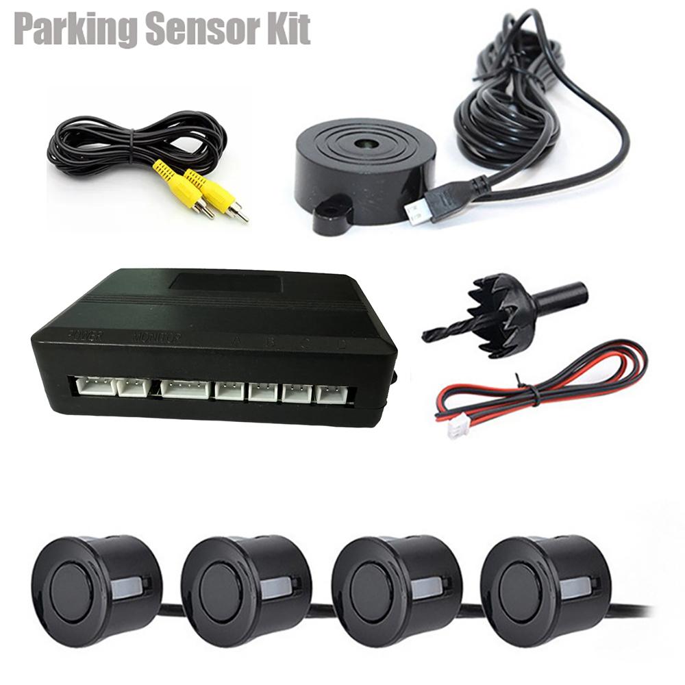 Video Parking Sensor Kit Car Reverse Backup Radar Assistance Auto Monitor Digital Display Car Monitor Buzzer Alert Alarm