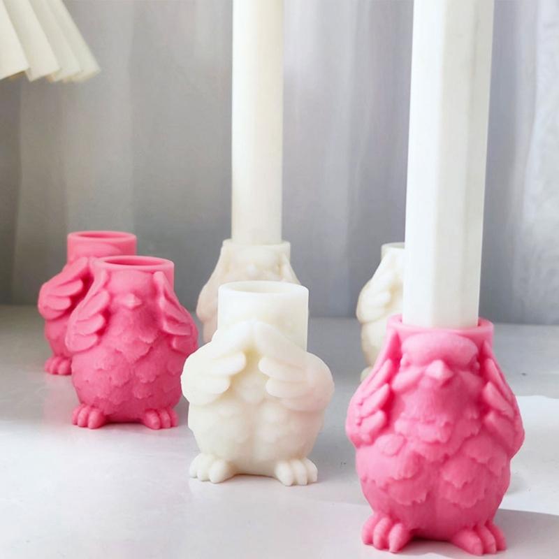 Round Silicone Candlestick Mold Portable Accessory for Making Unique Home Decoration for Column Candle and Tealights