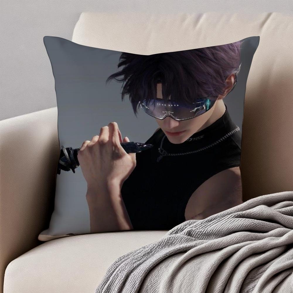

Hot Romantic Game LLove And Deepspace Cushion Cover Pillowcase Antidustmite Invisible Zipper Short Plush Sofa Cushion 30X30cm