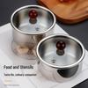 304 Stainless Steel Double-Layer Steamed Egg & Soup Bowl with Lid - Heat Resistant Cooking Pot for Home Use