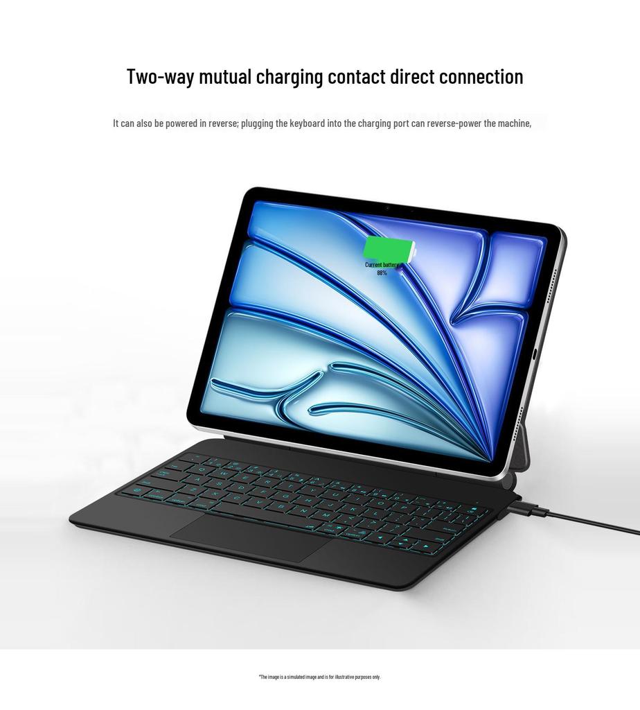 Compatible with 2025 iPad Air 7 Magic Keyboard & 11-inch Pro Hovering Touchpoint Keyboard