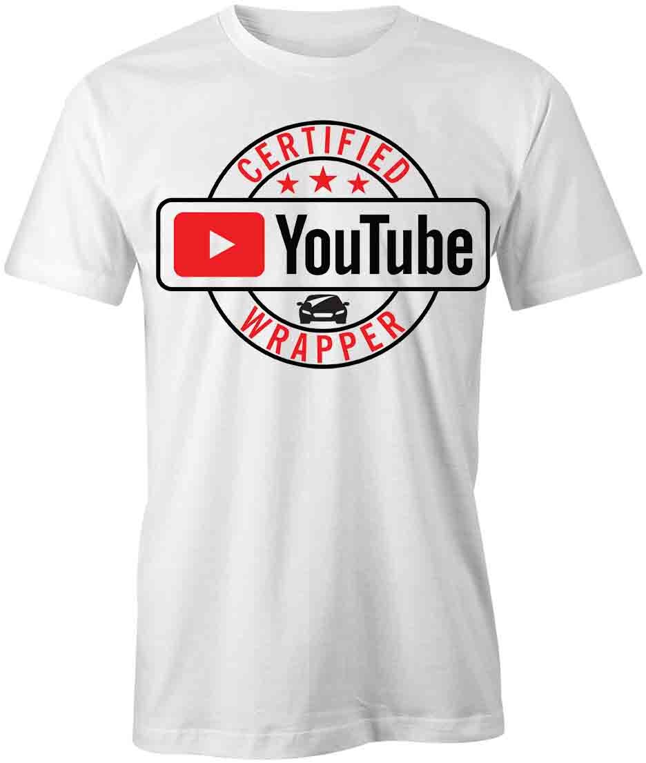 CERTIFIED YOUTUBE WRAPPER TShirt Tee Printed Graphic T-Shirt Gift S1WCA1075 XXXL