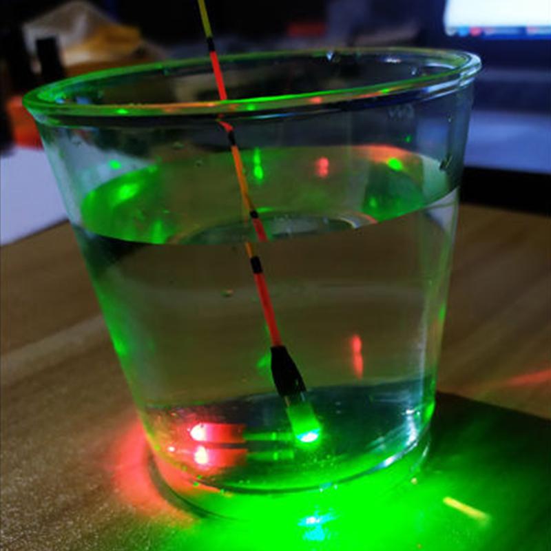 5Pcs Led Luminous Floating Tail Light Glow Color Change Stick Bean Thick Head Fishing Float Tail Light Fishing Gear Accessories