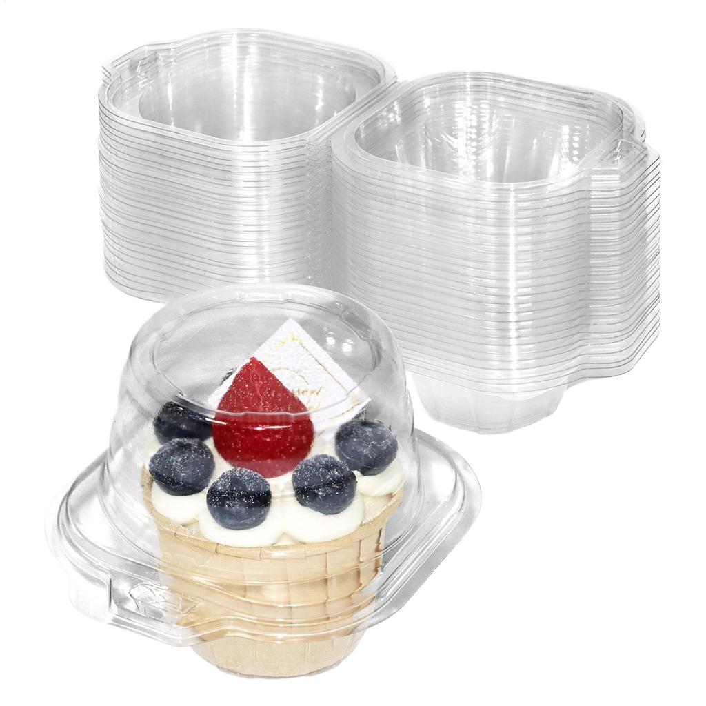 20Pcs Cupcake Packaging Box Clear Dessert Donut Muffin Cake Container Holder Wedding Birthday Party Supplies Christmas Decor