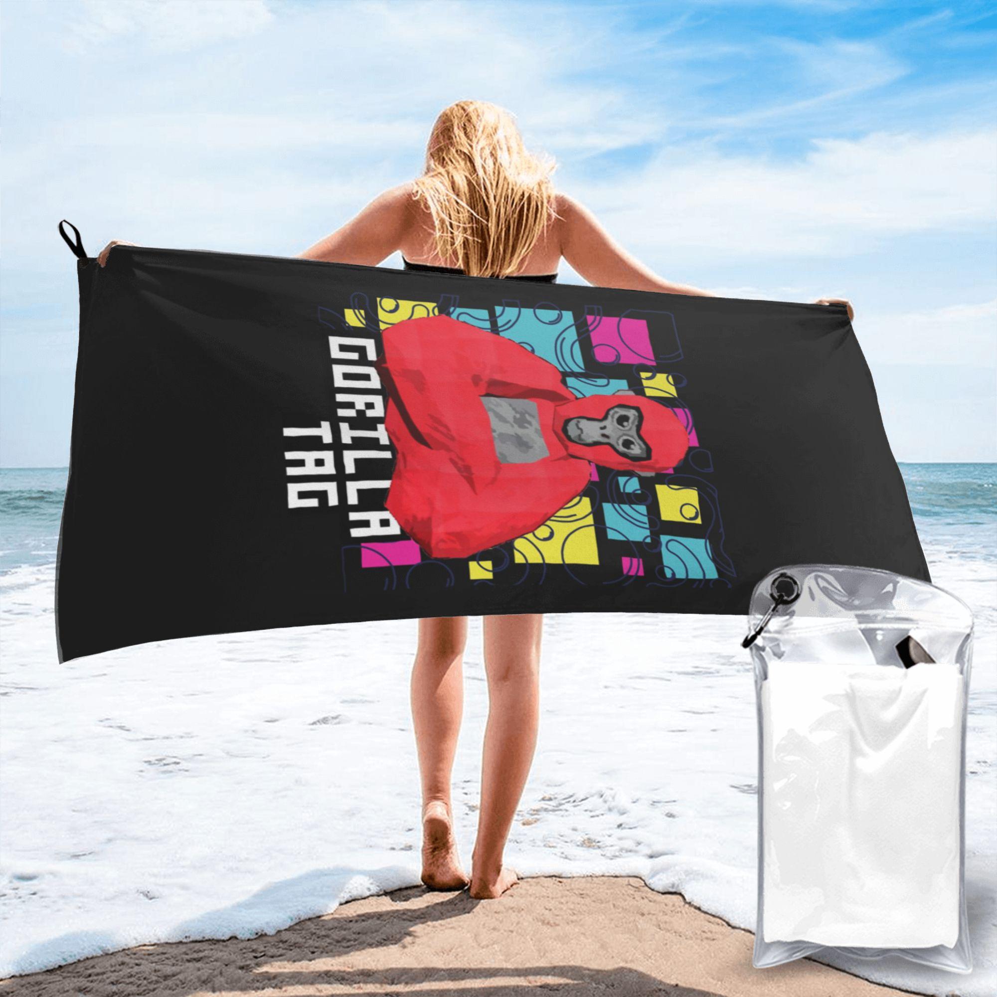 Jmg Household Supplies Red Gorilla Tag Cools Beach Towel Soft Microfiber Quick Dry Absorbent Quick Towels For Pool