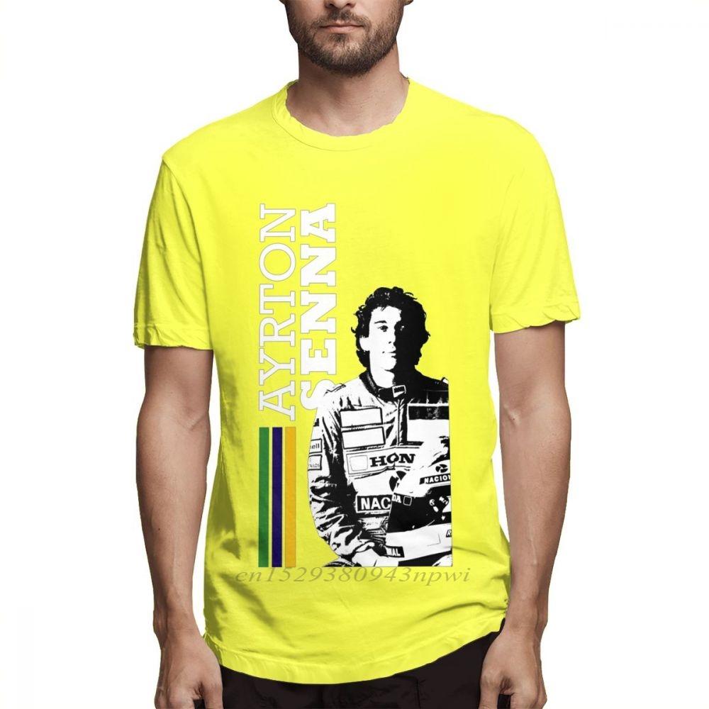 Car Fans Ayrton Senna T Shirt For Unisex 2020 New Arrival Unisex Quality Short Sleeve Cotton Xs3xl Tshirt Slim Fit Streetwear