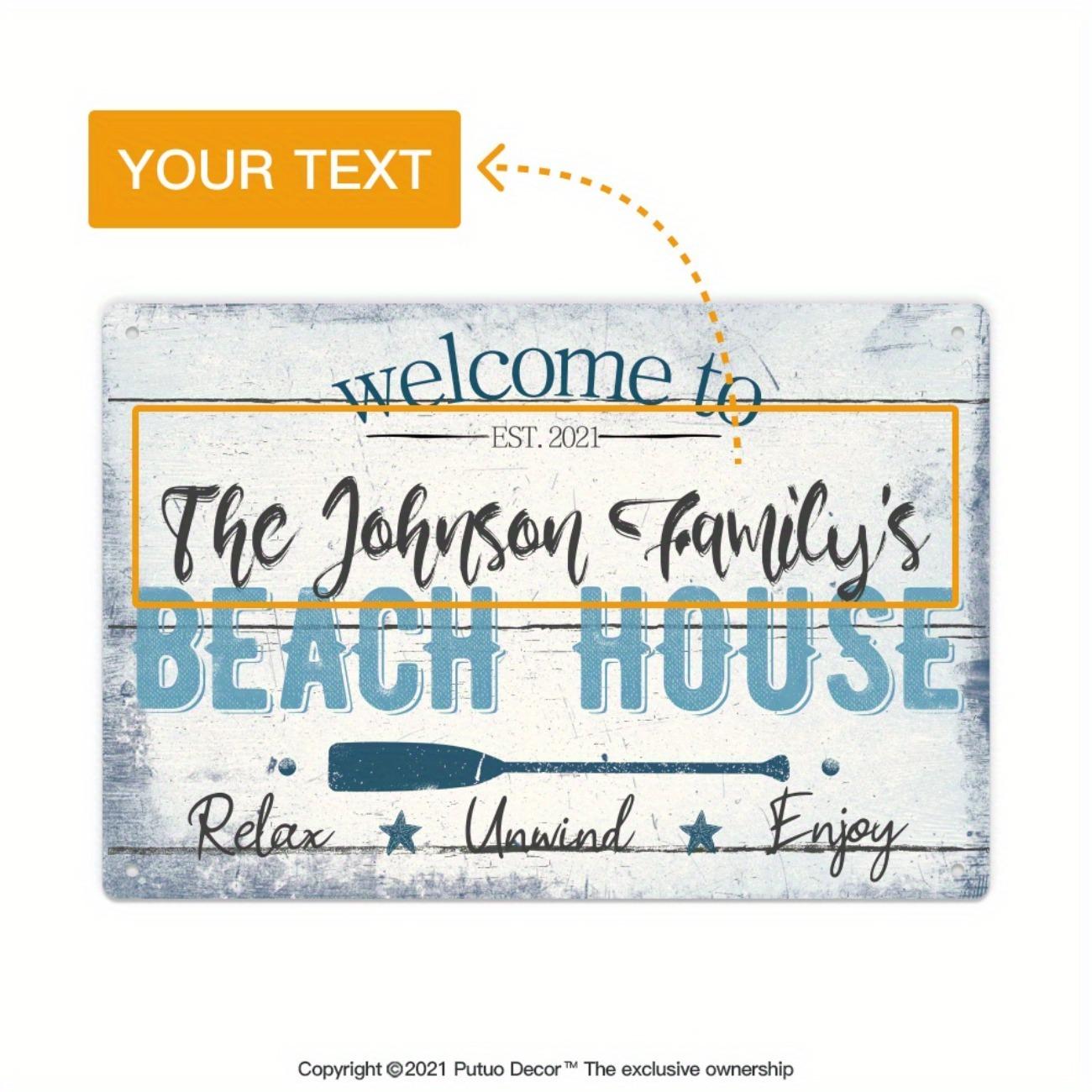 Custom Metal Tin Sign for Home Farmhouse Wall Decor Personalized Plaque белый