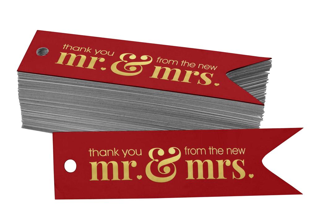Inkdotpot Pack Of 100 Thank You From The New Wedding Favor Paper Tags Craft Real Gold Foil Hang