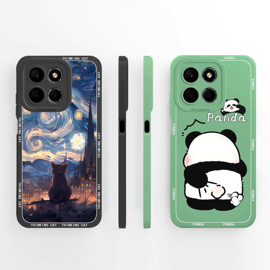 For Honor X8 X8B X8A Case Creative Paiting Cover For HonorX8B Honor X 8 5G Funda Soft Liquid Silicone Anti Drop Phone Back Cover