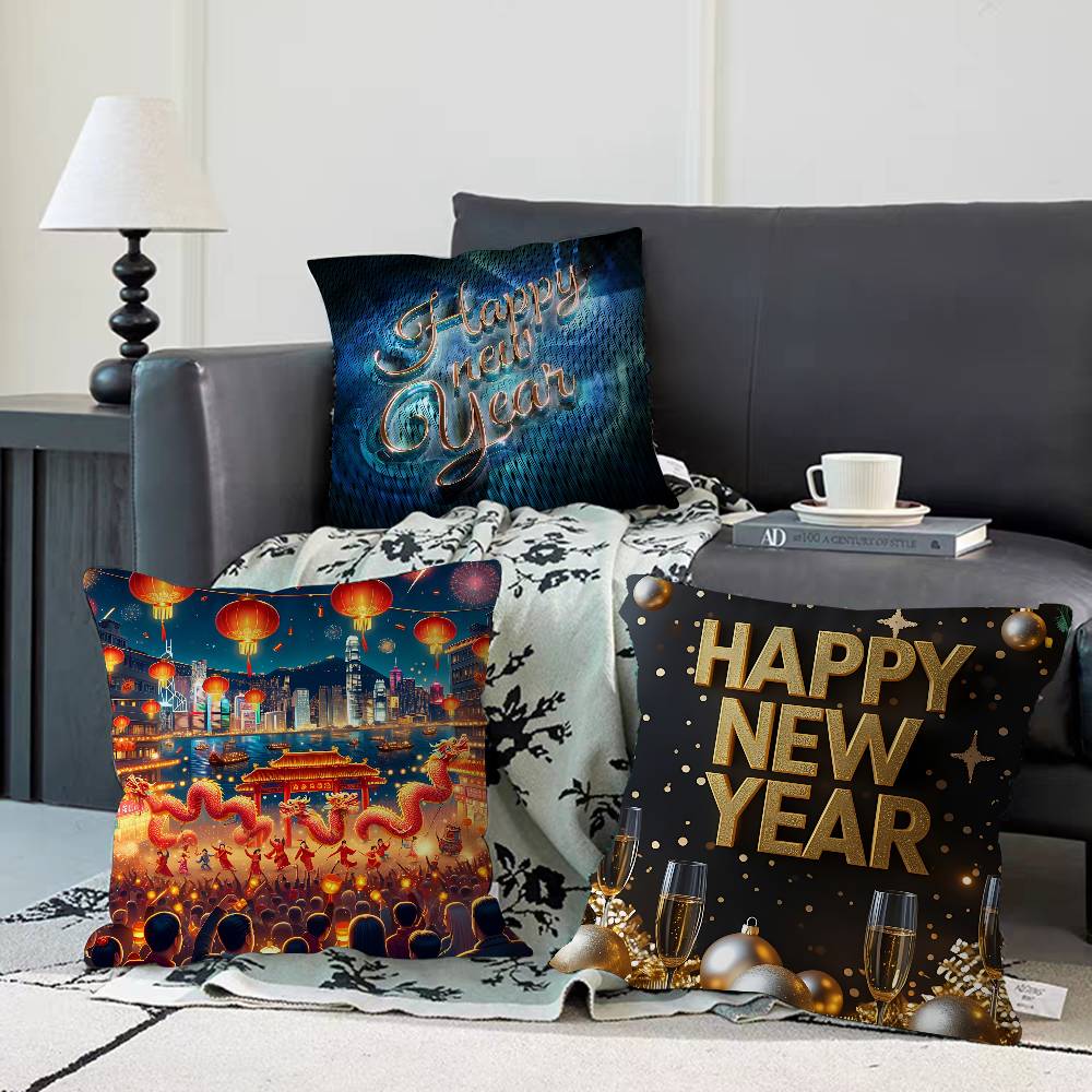 Art New Year Personalized Pillow Cover Kids Bedroom Wild Party Decor Pillowcase Kid Birthday Shower Gift