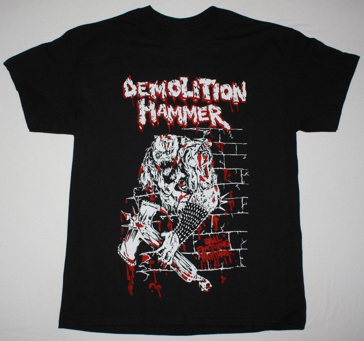 Demolition Hammer Band BRUTAL SKULL ATTACK Cotton S to 5XL Black Shirt TU501 XXXXL