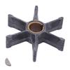 Neoprene Outboard Motor Water Pump Impeller with Keyed Brass Sleeve, Six Radially Arranged Blades and Reference Numbers 379475 and 777130