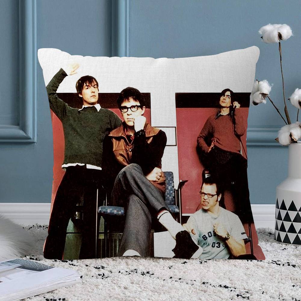 Weezer Music Band Office Cushion Pillowcase Car Cushion CoverXCM Lumbar Pillowcase Sofa Pillowcover