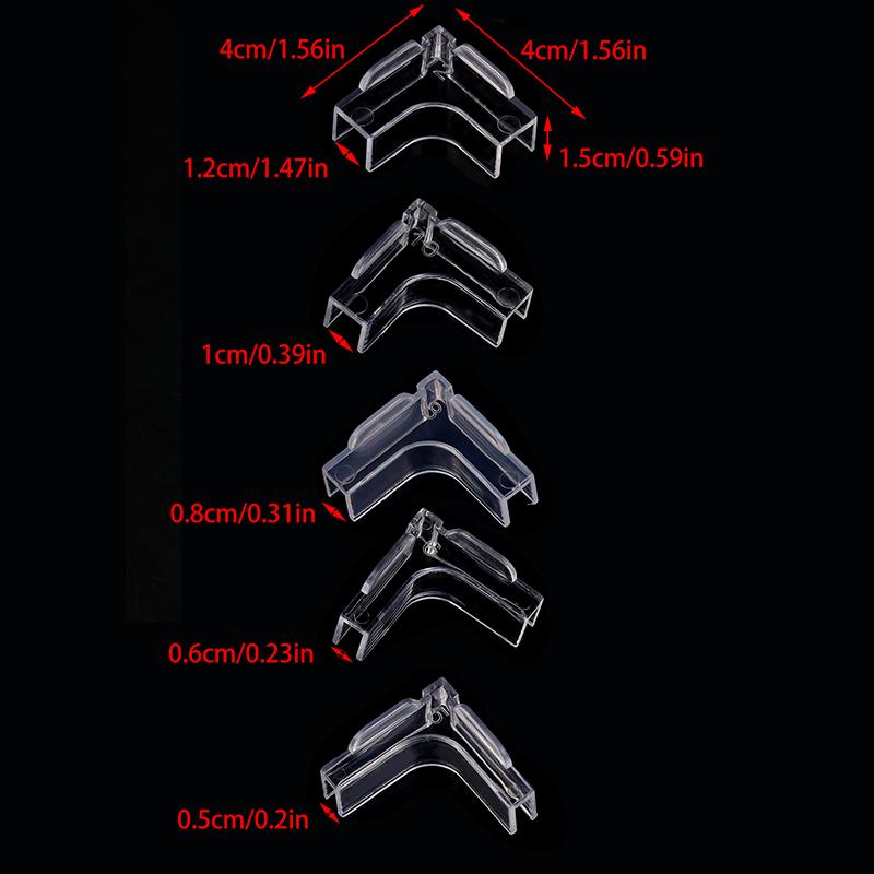 4Pcs Acrylic Transparent Anti-Collision Fish Tank Corner Protector Adhesive Free Protective Cover Aquarium Accessories