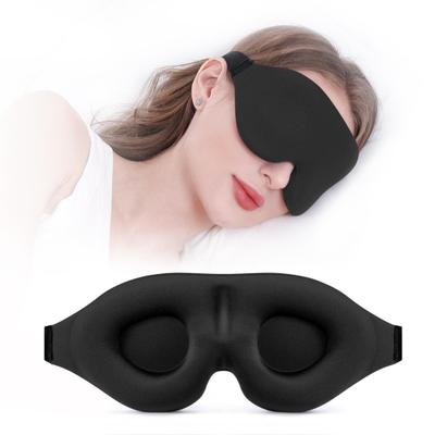 3D Contoured Sleep Cover  Memory Foam Eye Cover with Adjustable Strap Light Shield Breathable Night Sleep Cover for Travel