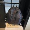 School Bag: Fashionable Versatile Backpack for Women, Nylon Stylish Textured Handbag, Casual Handbag, Lightweight Student Double Shoulder Tote Bag