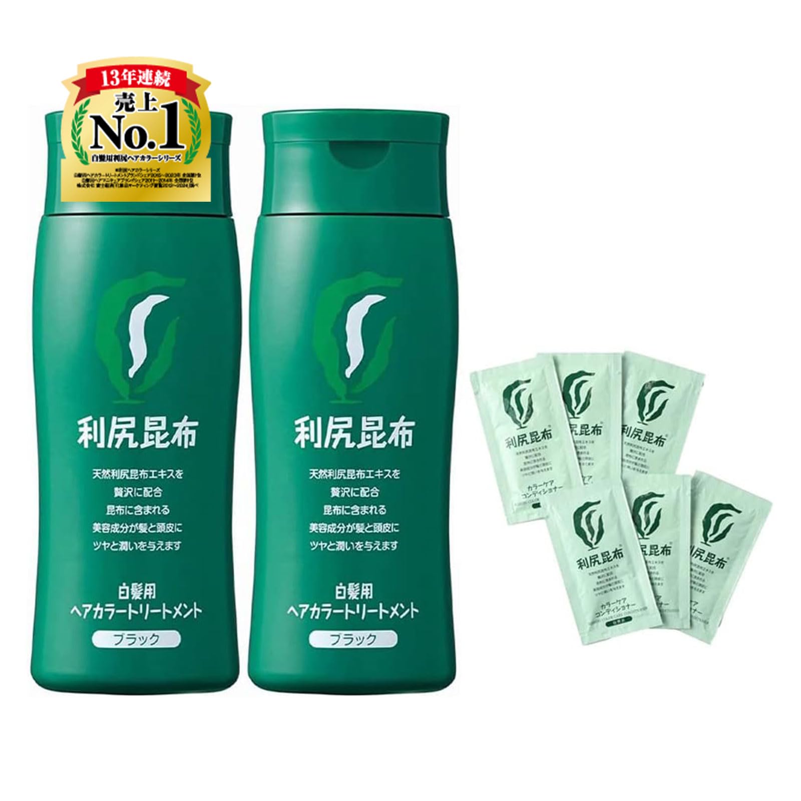 

Sastty grey Rishiri Hair Color Treatment 200 г x 2 флакона в наборе Color Care Conditioner 6 бонусных пакетов [Для волос] (черный) [Включая Ришири] чёрный