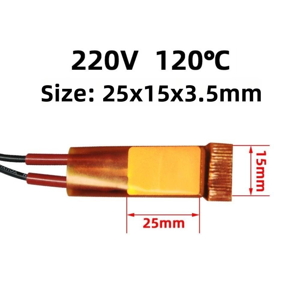 25*15*3,5 mm Värmeelement 12V 24V 110V 220V Celsius PTC-värmare För miniatyrvärme