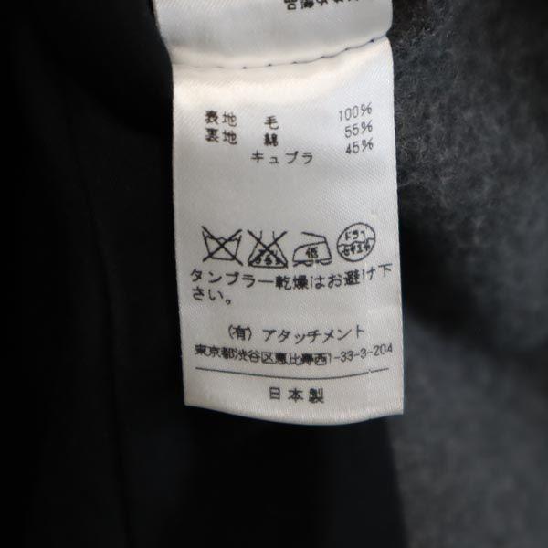 ATTACHMENT Made In Japan Wool Tailored Jacket 3 Gray Men's Used