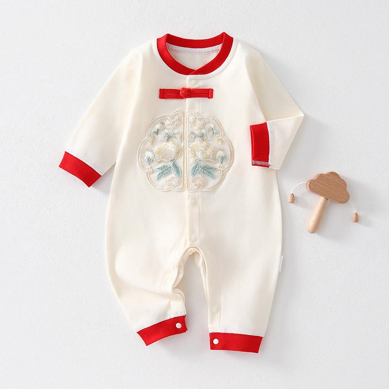 Baby Boy Girl Cotton Allseason Romper With Safe Nobone Design For Newborns