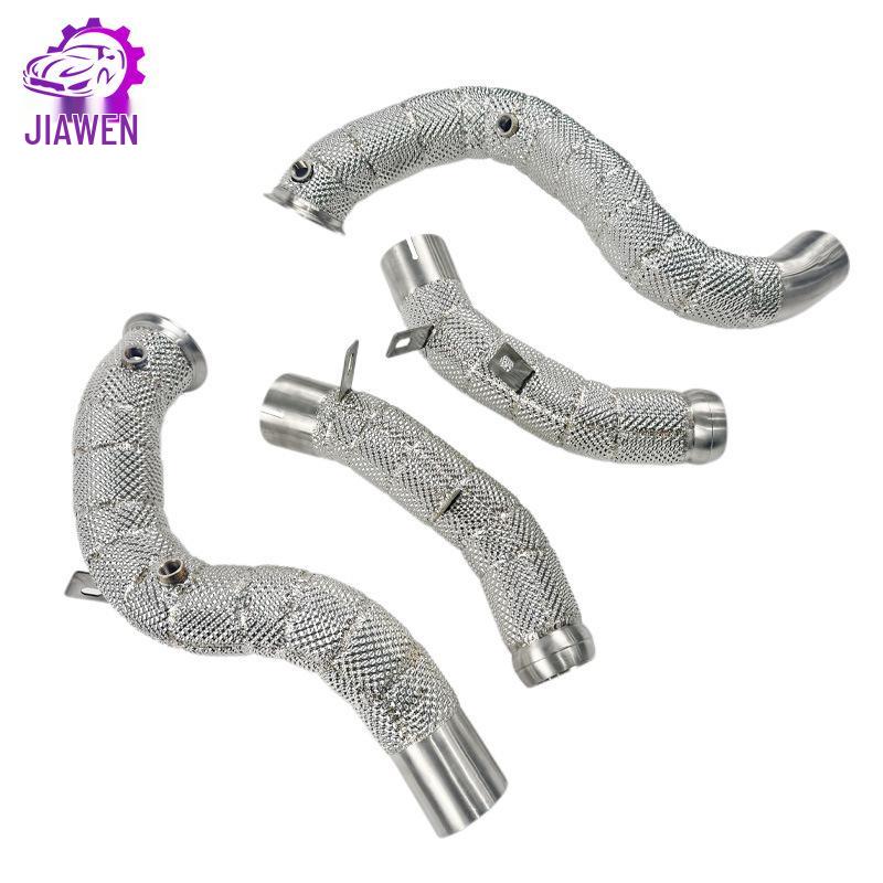 Stainless Steel Heat-Wrapped Long Tube Exhaust Manifold for Mercedes E63S M177 4.0T