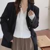 Autumn Korean V-Neck Slim Fit Core-Spun Yarn Cardigan Sweater for Women