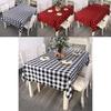 Christmas Tablecloth With Red Black Plaid Fabric For Holiday Home Decor