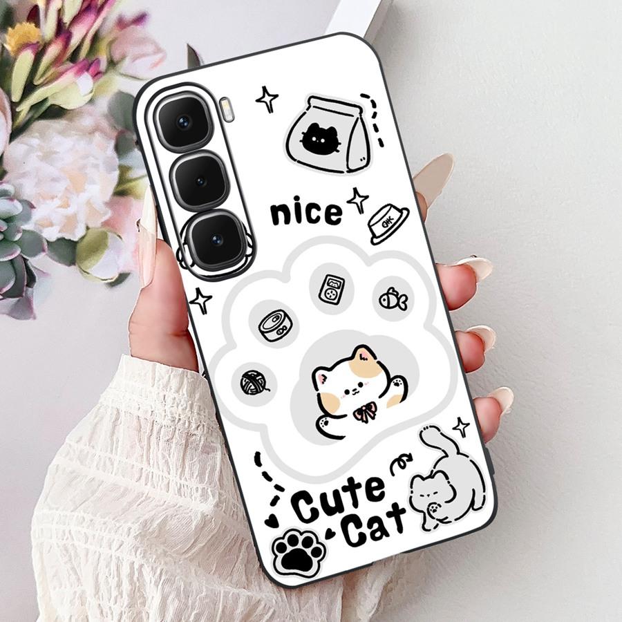 For Infinix Hot 60 Hot60i Case Cover lovely heart Pattern Soft Silicone Funda for infinix hot 60 Hot 60 i X6728 Shockproof Capa