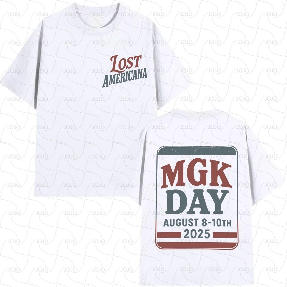 Machine Gun Kelly Same Style PUNK T-shirt, Lost American Album Tour Hip Hop Top, 3D Printed Pink MGK Day T-shirt for Rapper