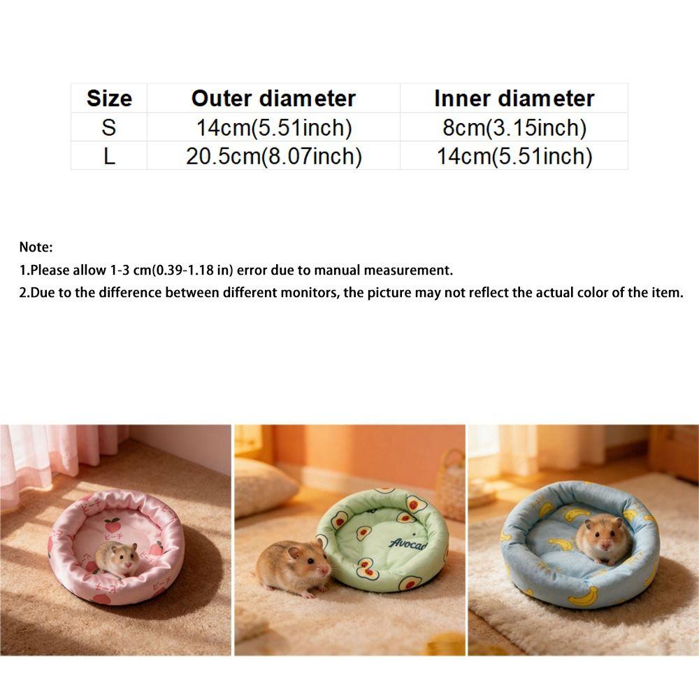 Breathable Hamster Nest Mat Round Guinea Pig Bed Small Pet Litter Mat  for Guinea Pig Rabbit