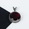Red Garnet Gemstone Silver Pendant In 925 Sterling Silver- Handmade Design, Everyday Wear Jewelry, Unique Red Garnet Pendant Party Wear Gifts