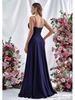 European Spring 2026 Strappy Off-Shoulder Sleeveless Slit Solid Color Elegant Women's Dress