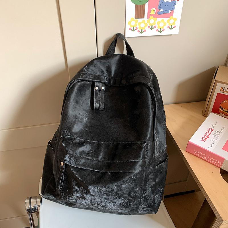 School bag Korean version of college students ins versatile large-capacity school bag simple and casual new travel backpack shoulder bag