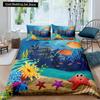Kid Underwater World Oasis King Queen Duvet Cover Ocean Fish Coral Bedding Set Marine Life Quilt Cover Polyester Comforter Cover