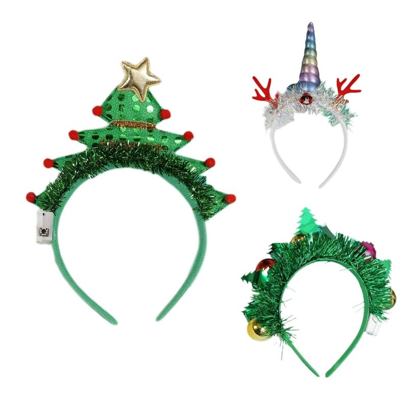 Weihnachts-Haarband Cosplay-Kostüm Kopfschmuck Party Bühnenauftritte Stirnband Feiertags-Kopfschmuck Verkleidung Haaraccessoire