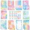 160Pcs Letter Paper Set - Watercolor Gradient Retro Stationery Kit, Vintage Style Writing Paper with Envelopes for Birthday Gift, Wedding Invitations