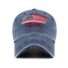 Washed Cotton Distressed USA Letter Baseball Cap