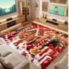 Christmas Theme Soft Crystal Velvet Rug Custom Name & Text Print Non Slip Floor Rug for Bedroom Living Room