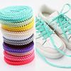 2Pair Flat Rope Shoelaces for Running Sneakers 6MM Elastic Athletic Shoelaces Replacement for Trainers 120/140/160CM Accessories