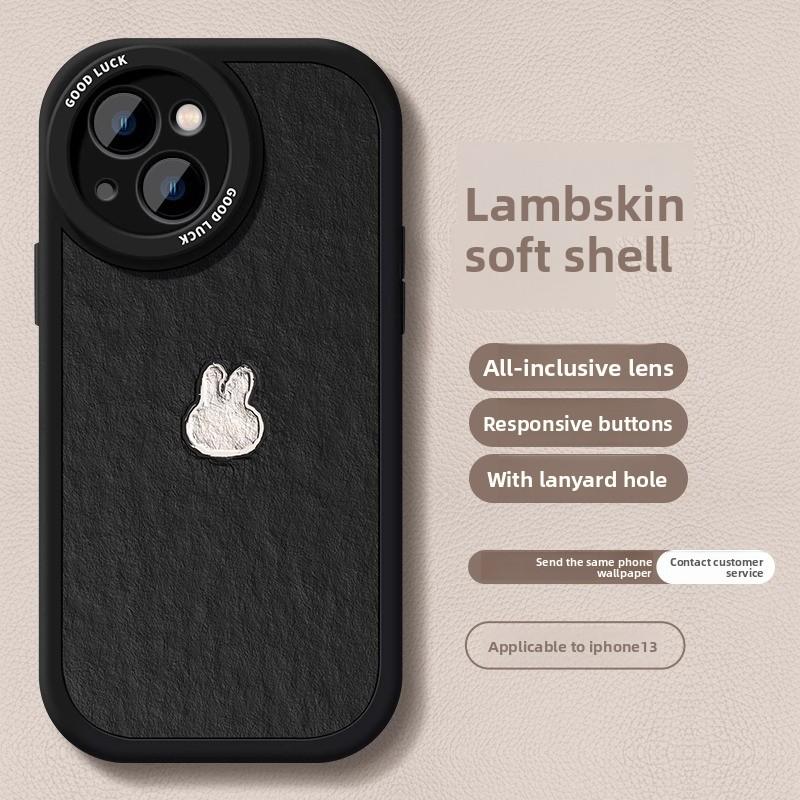 Round Lens Leather Apple 16 Phone Case 15 Plus Red Full Coverage 14 Pro Max 13 Pro Protective Cover Airbag