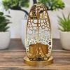 Eid Mubaraks Candlestick Metal Hollowed Moon Shape Tealight Candle Holders for Muslims Holiday Parties Decorations