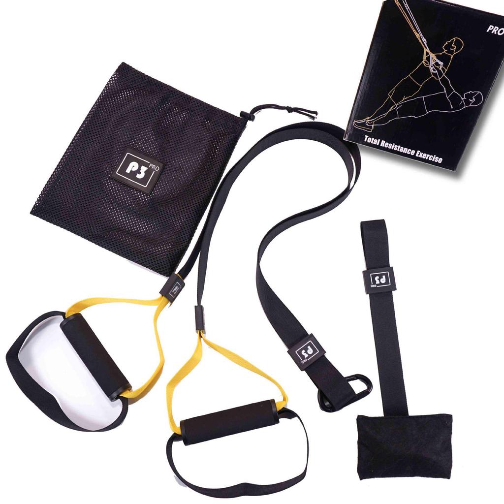 P3TRX Home Suspension Trainer: Fitness Straps, Resistance Bands, & Yoga Exercise Equipment