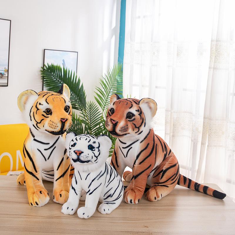 Niedliches Simulations-Tiger-Plüschtier Sibirischer Tiger große Puppe Kinderkissenpuppe Zoogeschenk