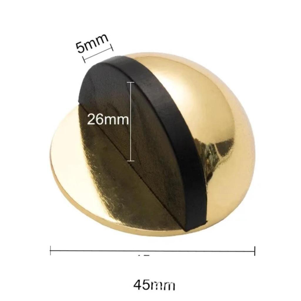 No-Punch Anti-Collision Waterproof Rubber Door Stopper for Glass Doors - Hole-Free Design, Turtle Top