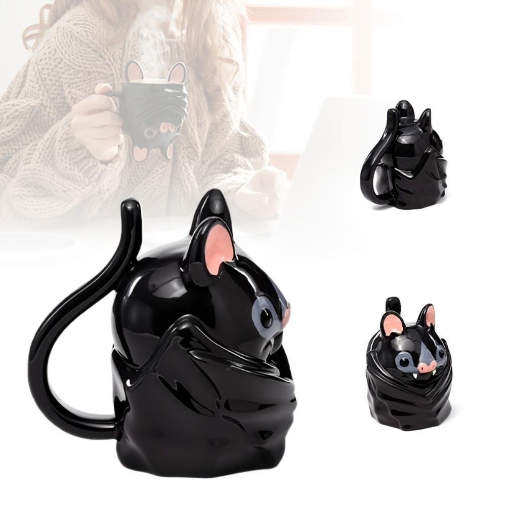 Funny Bat Coffee Mug Creative Bat Tea Cup Breakfast Cup Inverted Bat Shaped Mug  Living Room
