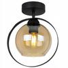 MODERN CEILING LAMP GLASS RING HONEY